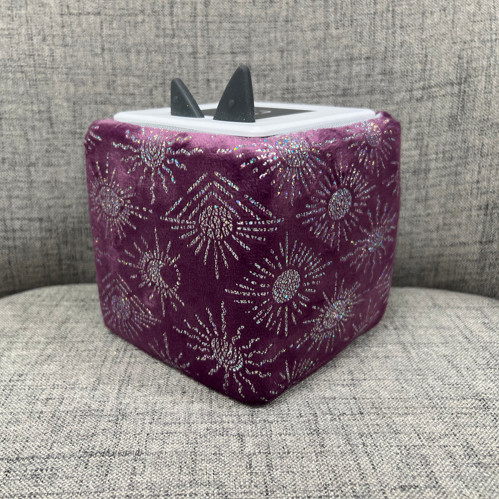 Pink and Silver Velvet Cloth Cover