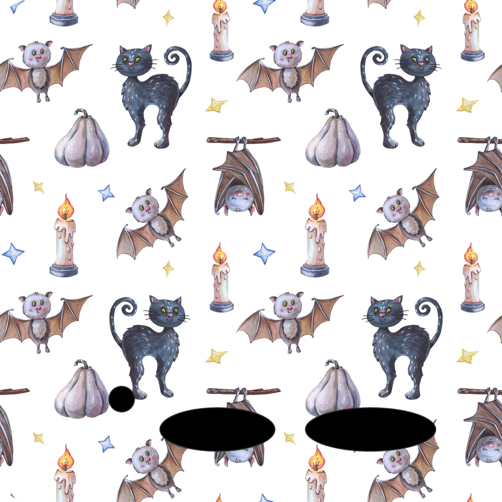 Protective Stickers - Cats and Bats with Candles