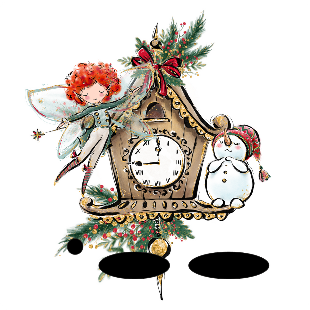 Protective Stickers - Christmas Fairy Clock