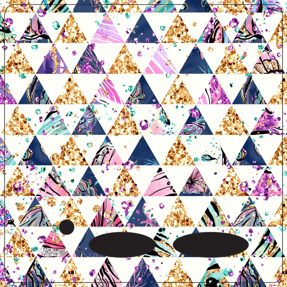 Protective Stickers - Purple and Gold Triangles