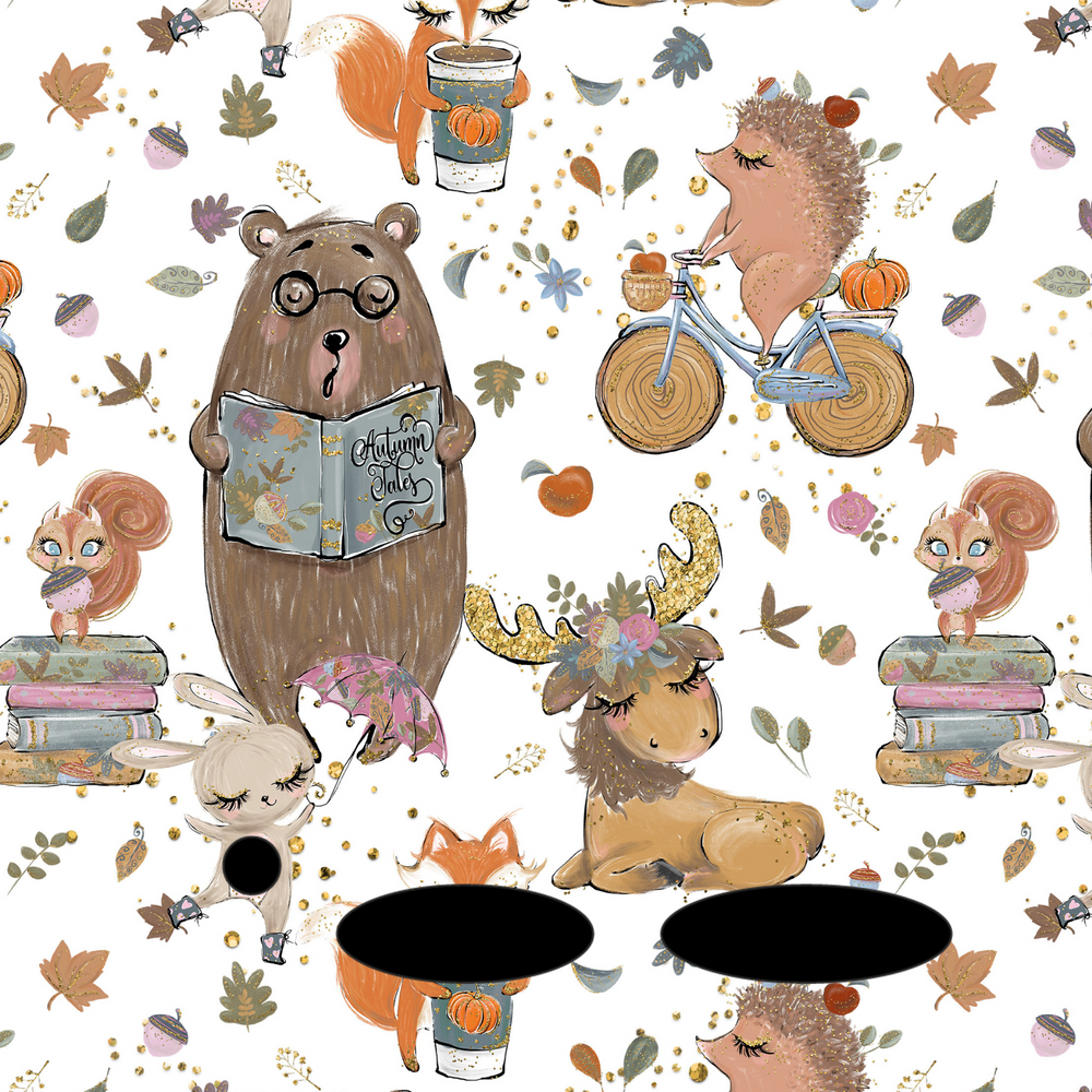 Protective Stickers - Fall Critters White