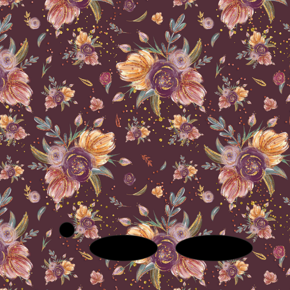 Protective Stickers - Plum Fall Floral