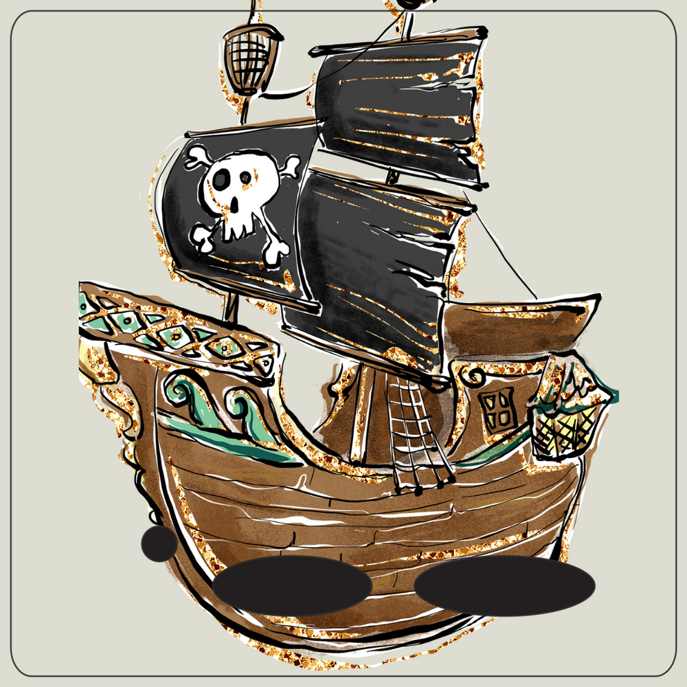 Protective Stickers - Pirate Ship