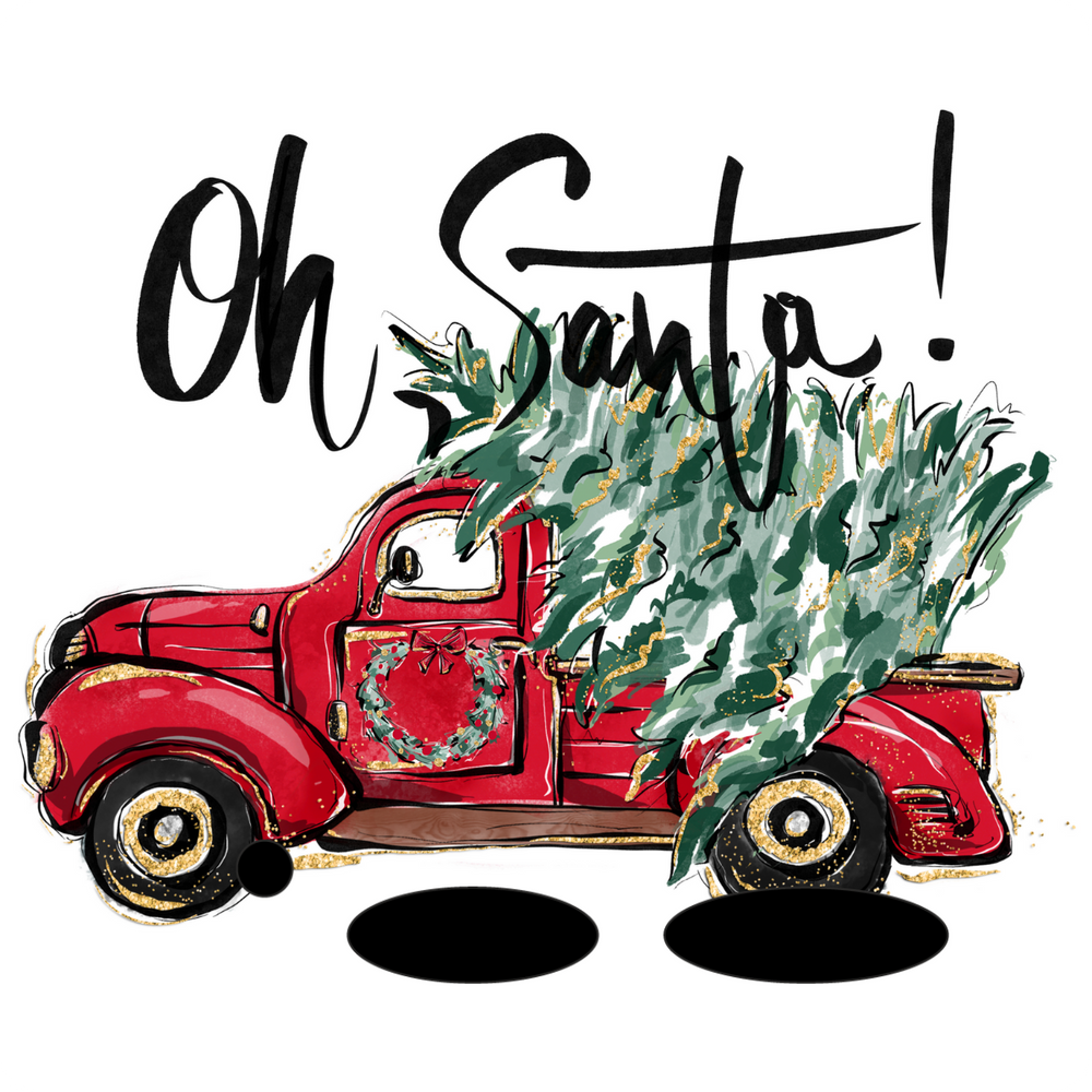 Protective Stickers - Oh Santa Truck
