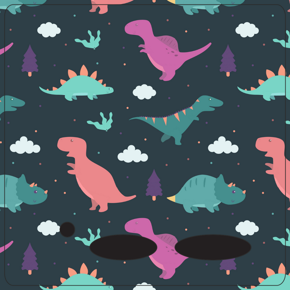 Protective Stickers - Pink an Purple Dino